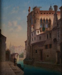 Venetian Scene by Johann Baptist Kreitmayr