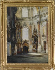 Interior Of A Church by Wilhelm Kreling
