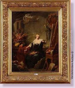 La Peintre De Fleurs Maria Van Osterwyck Dans Son Atelier
