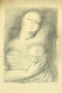 A Sleeping Girl by Rudolf Kremlicka