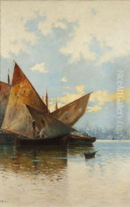Paesaggio Marino Con Marche by Erminio Kremp