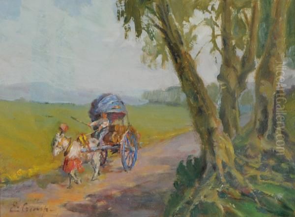 Strada Di Campagna Con Carretto - view 1