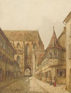 Altstadtpartie Mit Gotischer Kirche