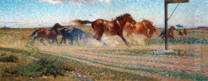 'hastar I Det Fria' (oland) by Nils Kreuger