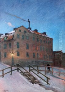 Gammalt Hus I Katarina by Nils Kreuger