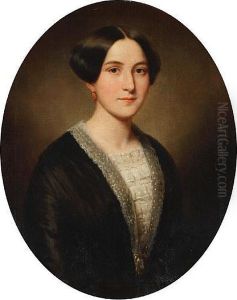 Portrait Of Tristan Henkel And Companion Portrait Of His Wife, Auguste Henkel