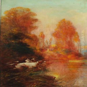 Hunting Dogs At A Forest Lake