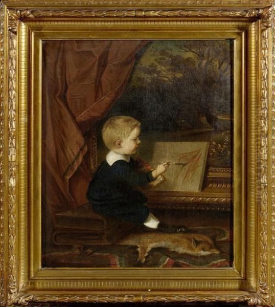 Portrait Of A Painting Boy - view 1
