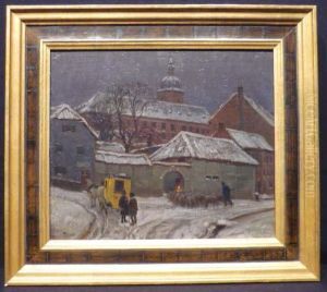 Postkutsche Im Winter by Hugo Krings