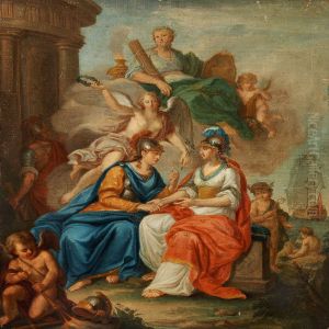 Allegory Of Denmark And Norway In The Shape Of Women Inclassical Robes