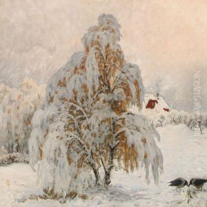 Winter Day In Tisvilde With The Artist House In The Background