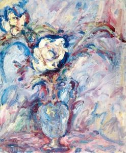 Bouquet Au Vase Bleu by Paul Kron