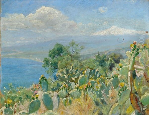 Blomstrende Kaktus Ved Taormina - view 1