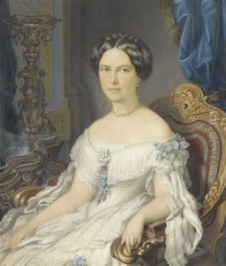 Portrait Of Cosima Liszt by Carl Johann Kruger