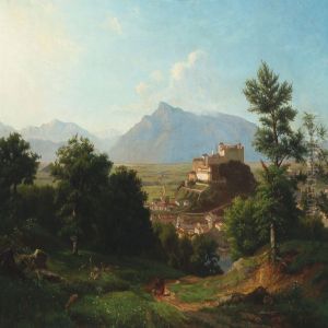Mountain Scenery With A Castle