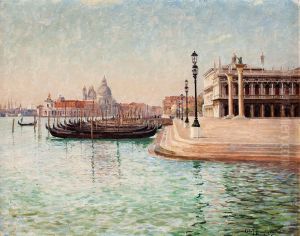 Gondolas Near Piazza San Marco, Venice by Olof Krumlinde