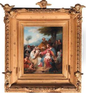 Christus Omringd Door Kinderen by Cornelis Kruseman