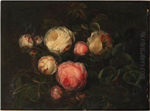 Peonies by Johanna Petronella Kruseman