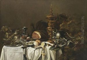 Nature Morte Aux Pieces D'orfevrerie, Au Rohmer Et Auxfruits