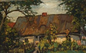 Farm With A Flower Garden by Jan Kruysen