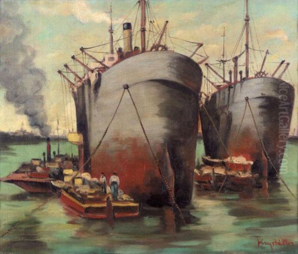Ships In A Harbour - view 1