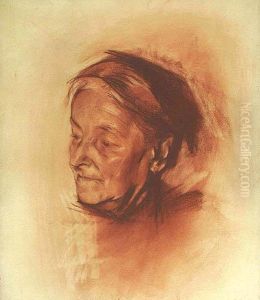 Portret Matki Artysty, Kunegundy Krzyzanowskiej, Ok. 1905 by Konrad Krzyzanowski