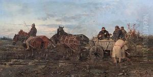 On The Way Through The Pusta by Lajos Kubanyi