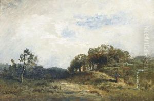 Weite Landschaft Mit Staffagefigur by Karl Kubinsky