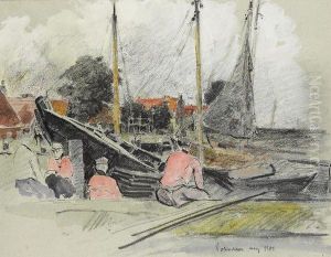 Fischer In Volendam (holland) by Max Kuchel