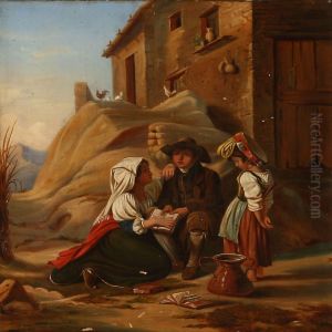 A Young Abbate Read His Homework Loud To His Siblings by Albert Kuchler