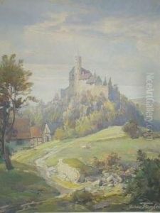 Burg Gossweinstein In Fruhstimmung by Hans Kugler