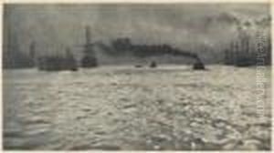 Hamburger Hafen by Heinrich Kuhn