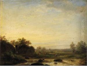 Paysage Au Torrent by Pieter Lodewijk Kuhnen