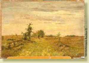 Berger Et Son Troupeau En Campine by Paul Kuhstoss