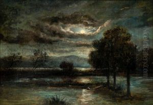 Landscape In Moonlight by Arkhip Ivanovich Kuindzhi