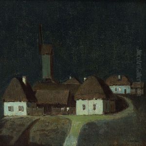 Aukrainian Village At Night by Arkhip Ivanovich Kuindzhi