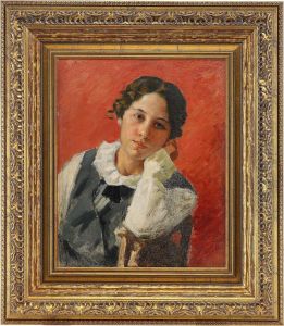 Portrait Of A Girl by Ivan Semionovich Kulikov