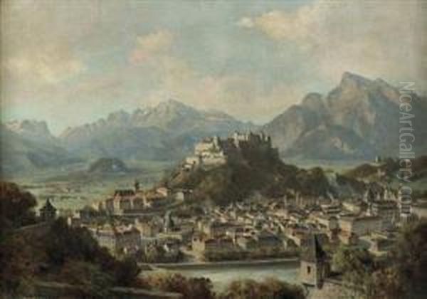 Panoramablick Auf Salzburg Vom Kapuzinerberg - view 1