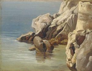 "felsen Vor Capri" by Karl Robert Kummer