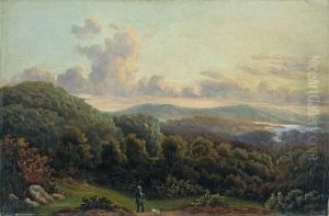 Hunter In Mountainous Landscape by Karl Robert Kummer