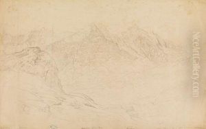 Schweizerische Hochgebirgskette: Monch, Eiger, Jungfrau by Karl Robert Kummer