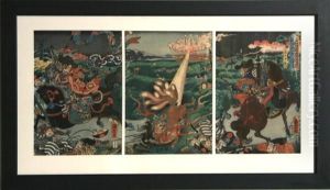 Hunting 9 Tailed Fox Triptyck Hunting 9 Tailed Fox Triptyck