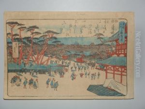Vue De Sanrokuzan by Utagawa Kunikazu
