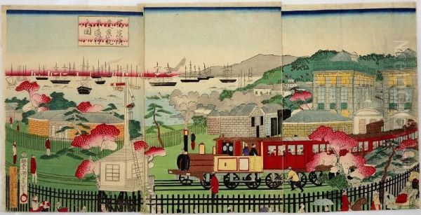 Running Steam Locomotive In Yokohama - view 1