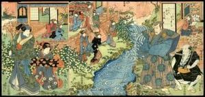 Garden Stream by Gototei Kunisada