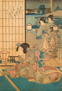 Scena Notturna Nella Capitale by Utagawa Kunisada