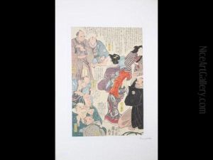 Estampe Satirique by Utagawa Kuniyoshi