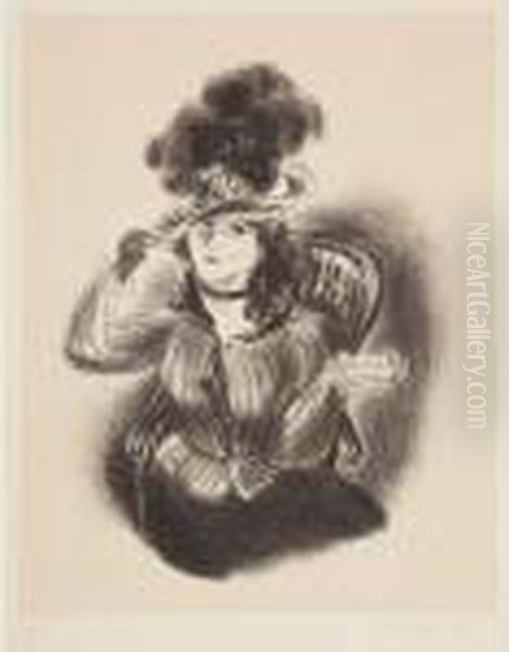 Girl In Feathered Hat - view 1
