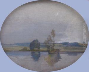 Landschaftsdarstellung by Albert Kunze