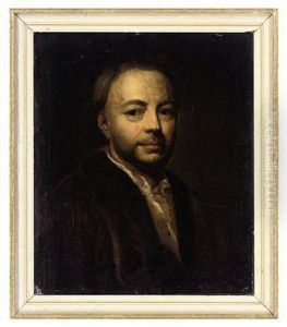 Portrait Of A Gentleman, Bust-length, In A Fur Lined Browncoat